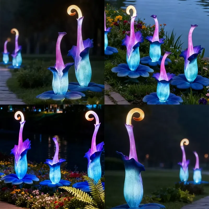 Outdoor Waterproof Flower Landscape Light for Courtyard Garden Decoration Atmosphere Lighting Tourist Area Yard Decor