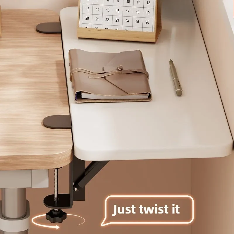Desktop Extension Side Table Foldable Computer Desk Steel Wood Material Side Table Modern Simplicity Bedroom Furniture JJ707