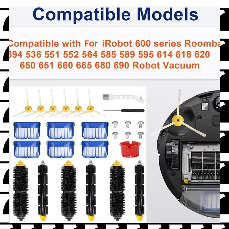 

A44U For Irobot Roomba 692 694 536 551 552 564 585 589 595 614 618 620 650 651 660 665 680 690 Robot Vacuum Replacement Parts