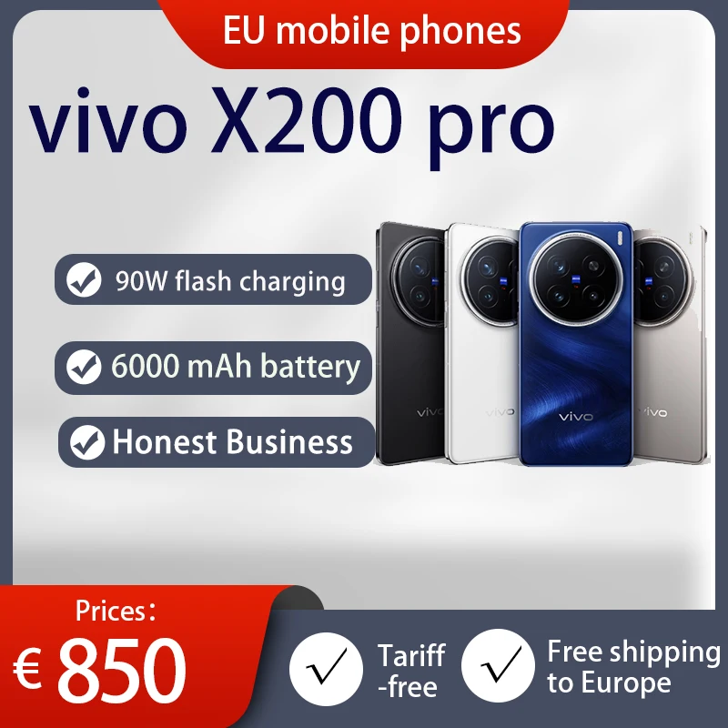 New product launched vivo X200 Pro Zeiss 200 million APO super telephoto game 5G mobile phone6000mAh, 200MP, Teleobjetivo