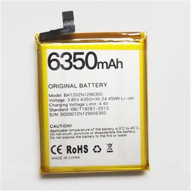 New production date for DOOGEE BAT20ZN1296350 Battery 6350mAh High capacity For DOOGEE S96 pro battery