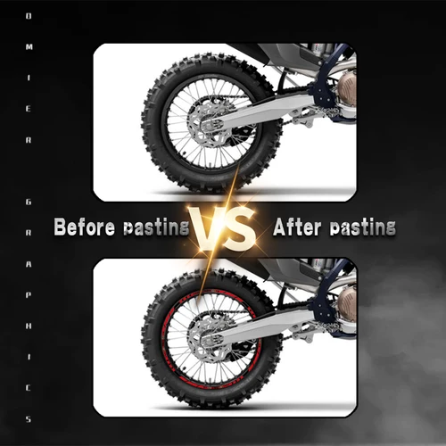 Imagen 2 del producto Anillo interior para neumático de motocicleta, pegatinas reflectantes a rayas, calcomanías impermeables para Husqvarna 701 TC 125 250 FC450 FC250 FC350 FE TE