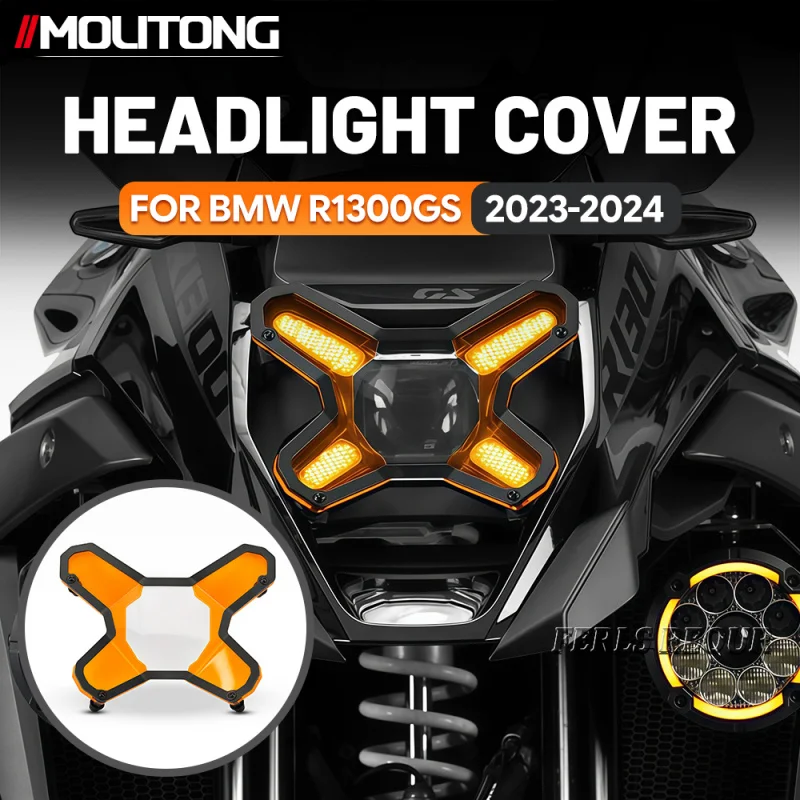

Quick-Release Motorcycle Headlight Cover for BMW R1300GS Adventure | Dual-Color Lens, Snap-On Protective Shield, Easy Install