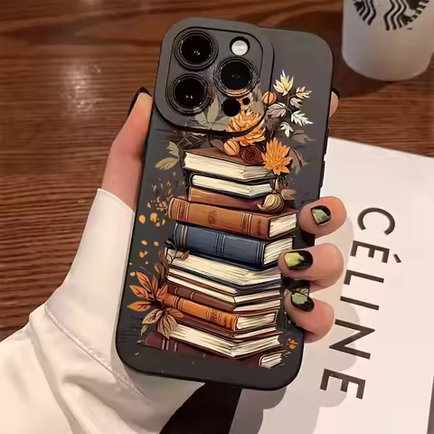 Creative Beautiful Book Pattern Case For Samsung Galaxy S24 S25 Ultra S23 S22 Plus S21 FE S20 A55 A54 A15 A35 Shockproof Cover