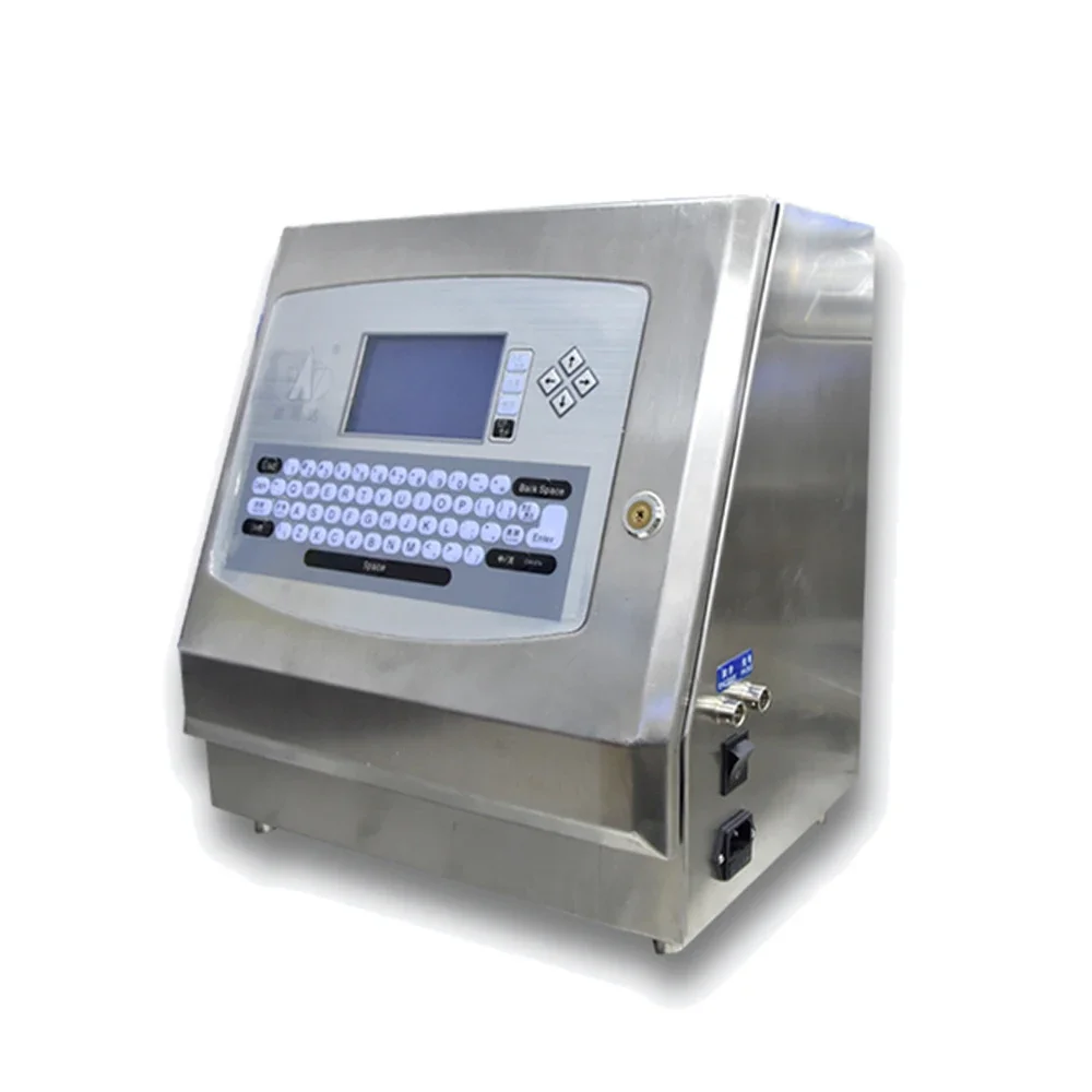 WILLITA Automatic Industrial CIJ Continue Inkjet Printer Online Printer for Code Number Date Plastic Pipe Bottle PVC ID Card