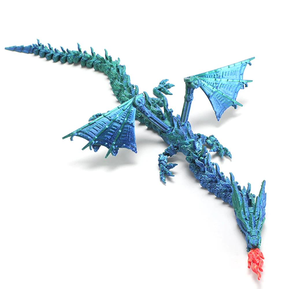 Mecha Flying Dragonの3D印刷されたおもちゃ,関節式の装飾品,動物の置物,装飾的なデスクトップモデル,男の子へのギフト