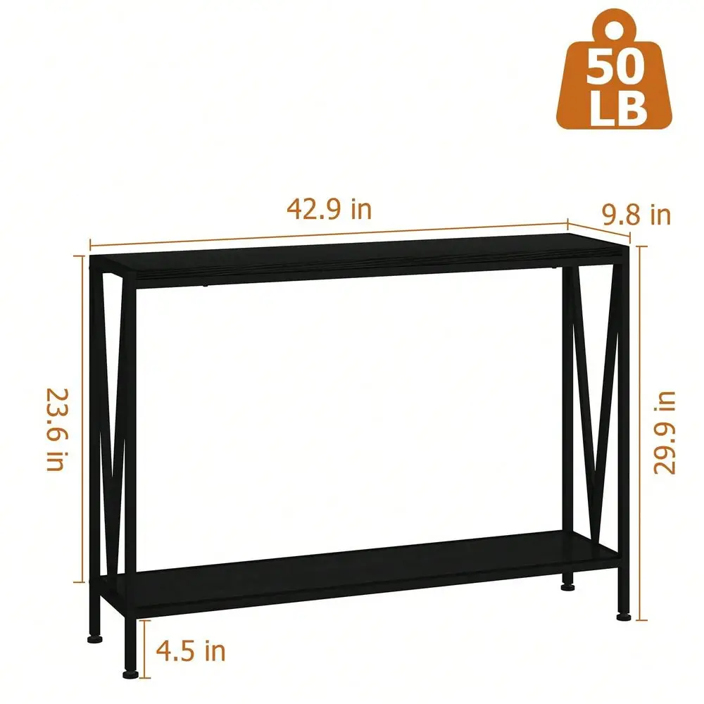 

Table For Entryway 2Tier Narrow Console Sofa Side Table For Entryway Hallway Living Room Foyer Sofa Table Narrow With Storage