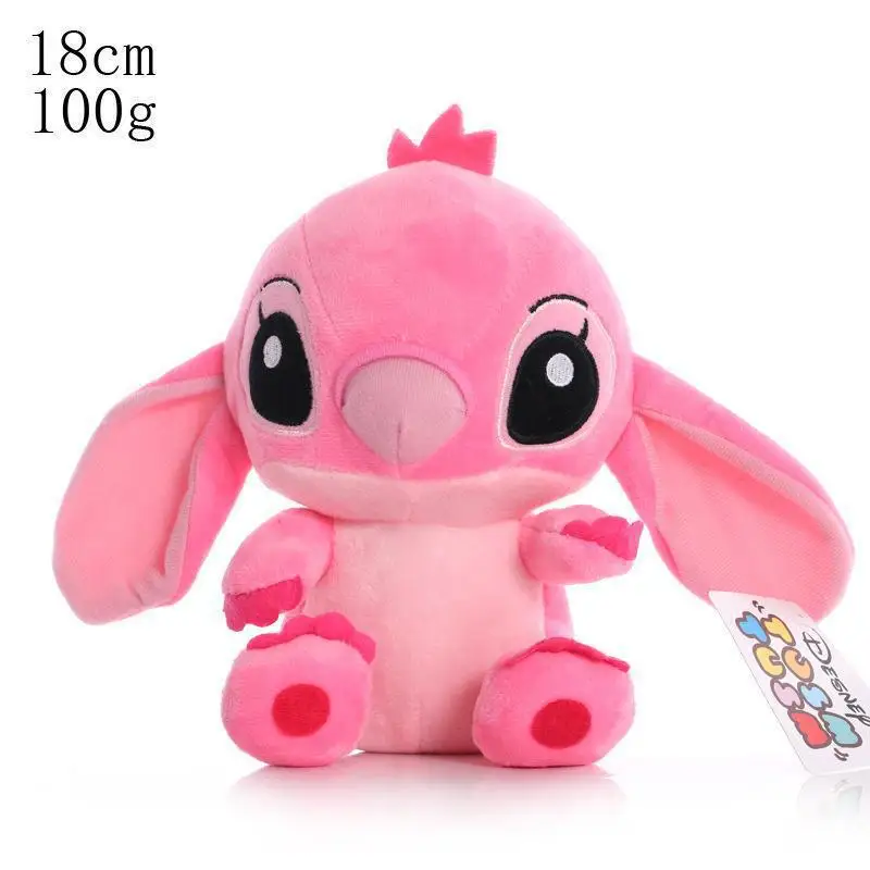 Hot 18 cm Pluche Stitch Baby Movie Cartoon Model Pop Kinderen Actiefiguren Knuffels Hanger Geschenken