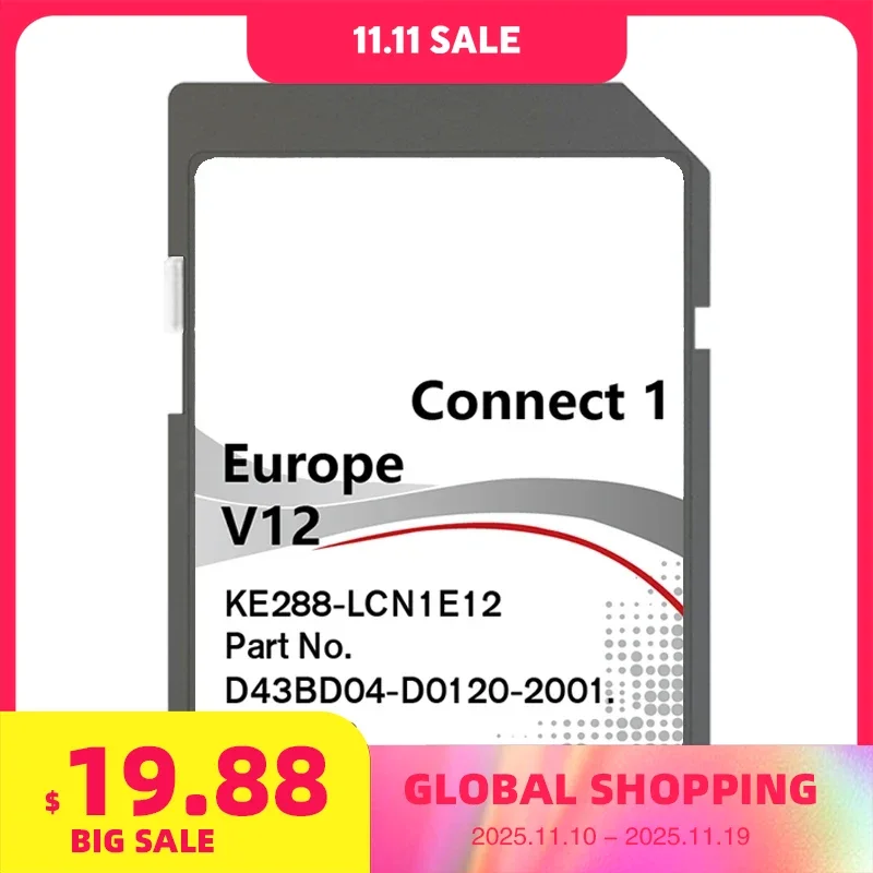 

2022 Connect 1 LCN1 V12 Memory SD Card Update Europe UK Map Plug and Play for Nissan Qashqai Juke Note Car Sat Nav