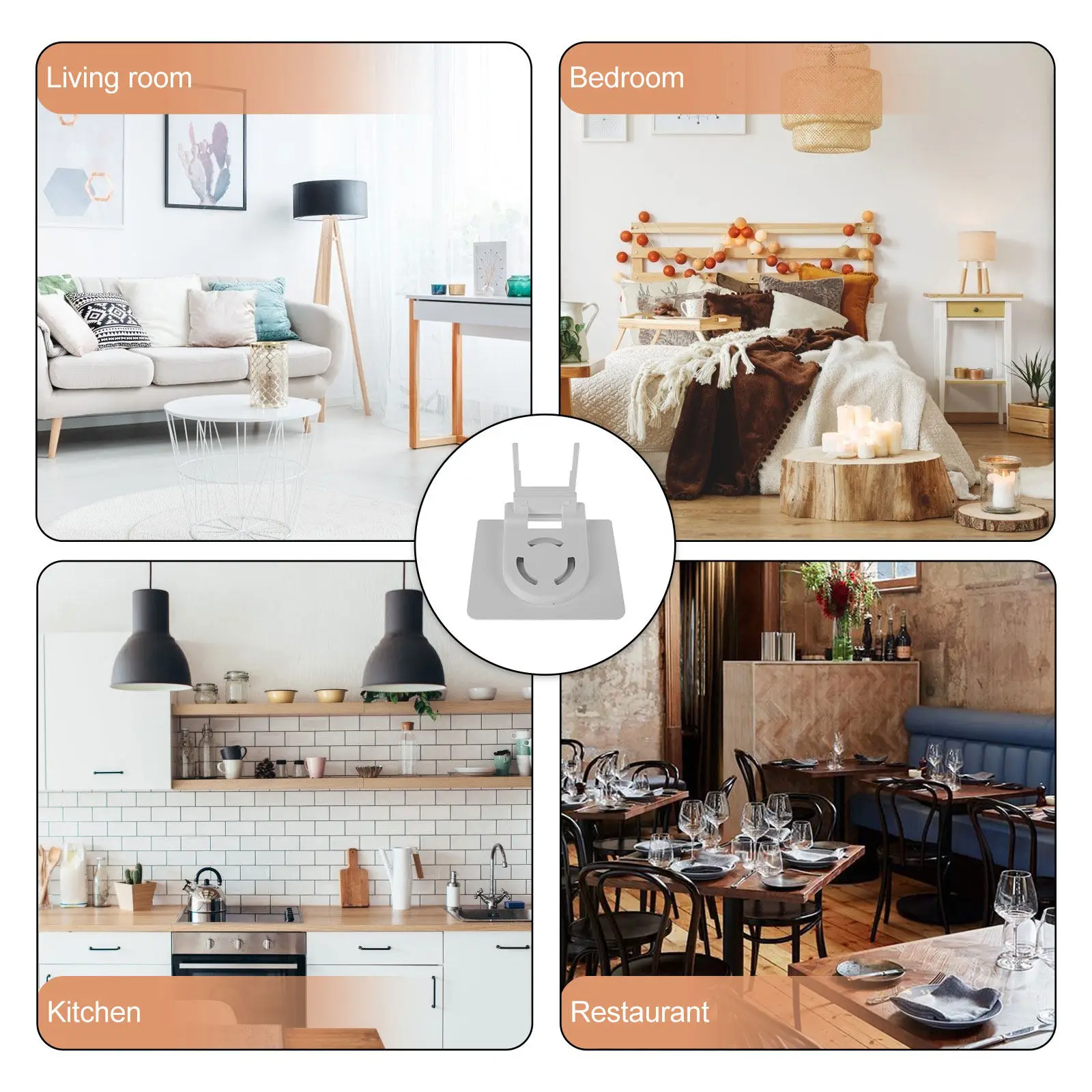 Detachable Outlet Storage Shelf Wall Mount No Drilling Floating Rack for Router Camera Charging Cables Living Room Bedroom - view 2
