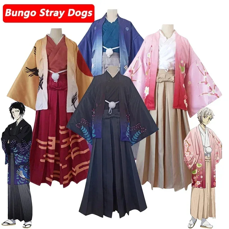DY2025Dazai Osamu Косплей Аниме Bungou Stray Dogs Косплей Кимоно Парик Хэллоуин Nakahara Chuuya Nakajima Atsushi Косплей Костюм