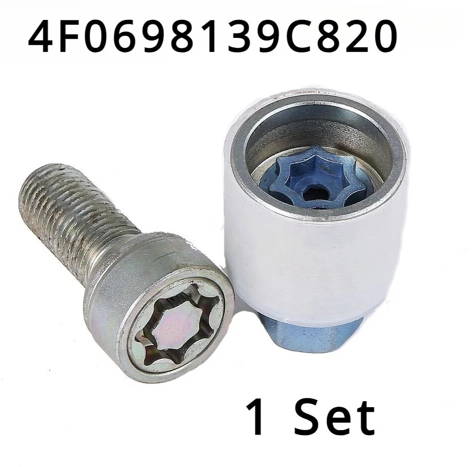 

4F0698139C820 Wheel Lock Anti Theft Screw & Tool With Stamp "X" For AUDI A3 A4 A5 A6 S5 S6 TT