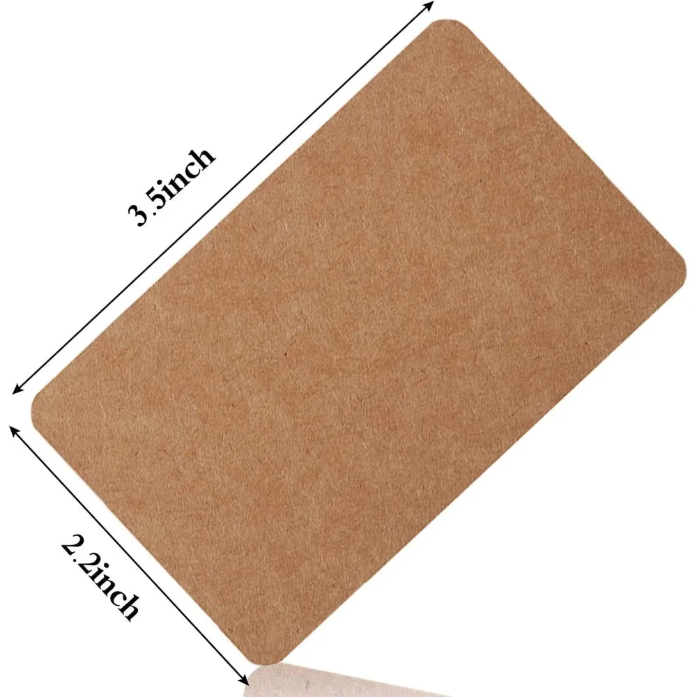 100pcs/box Retro Double-sided Blank Kraft Paper Cards - DIY Postcard Gift Greeting Invitation Card