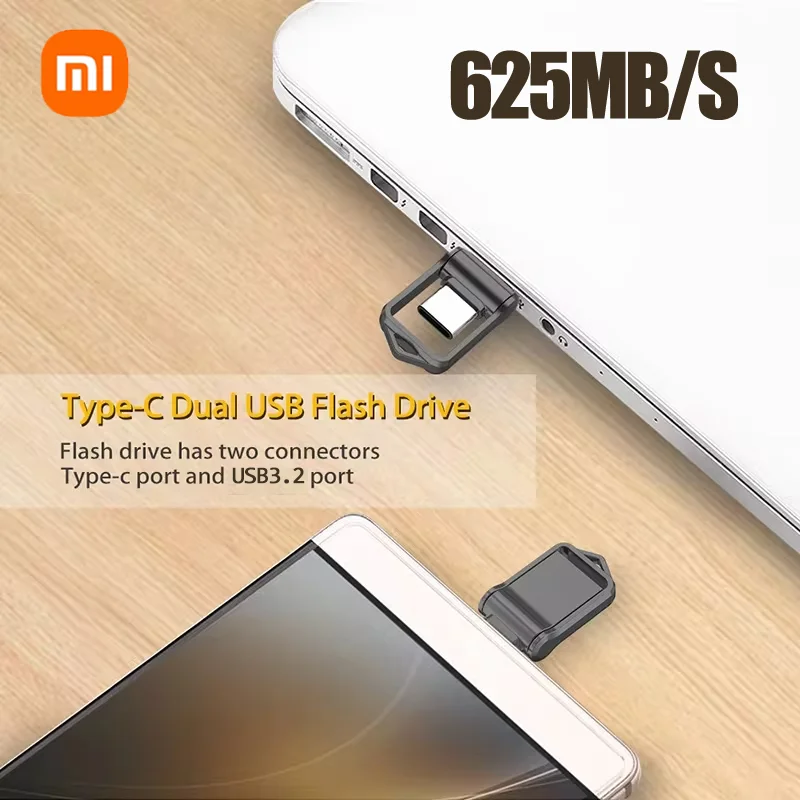 محركات أقراص فلاش USB معدنية من شاومي ، هاتف محمول عالي السرعة ، نقل متبادل للكمبيوتر ، واجهة محمولة من النوع سي ، قرص يو إس بي ، 2 روض