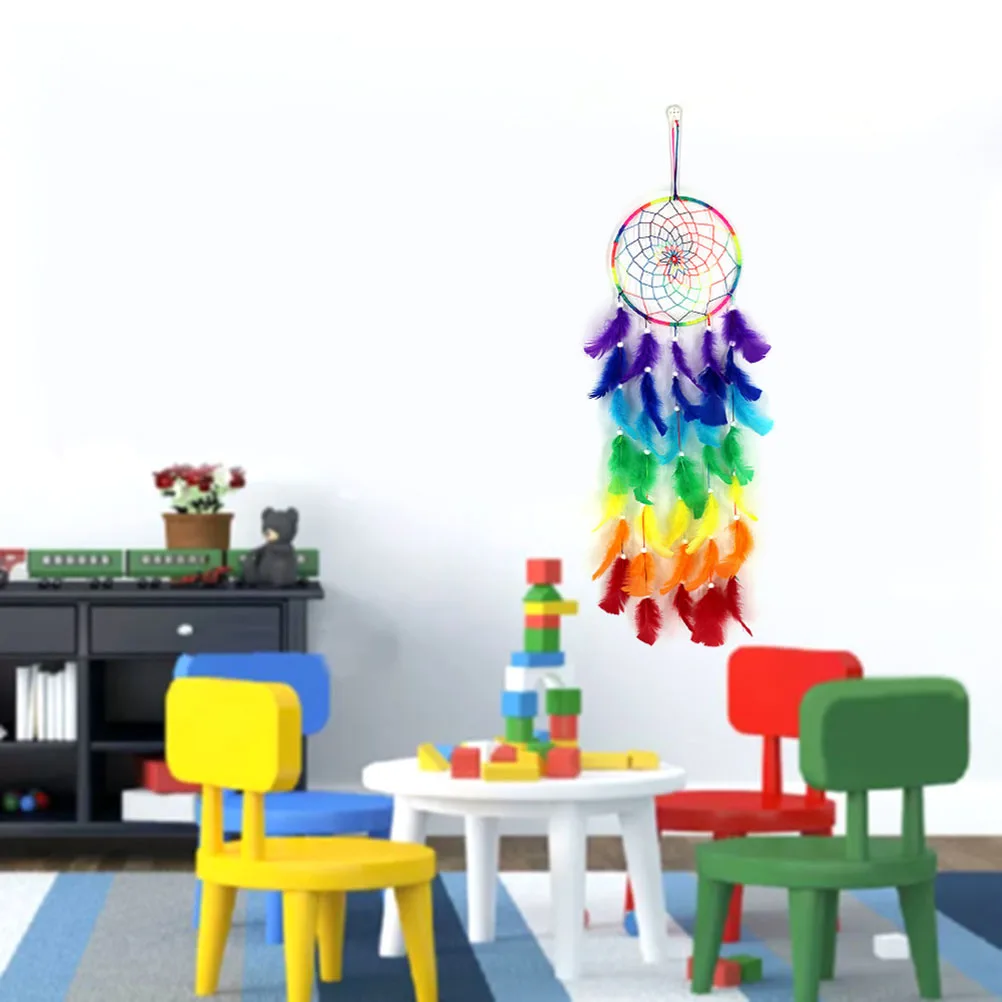 

Creative Dream Catcher Wall Ornament Home Decoration Pendant With Wooden Beads Handmade Design For Living Room Bedroom