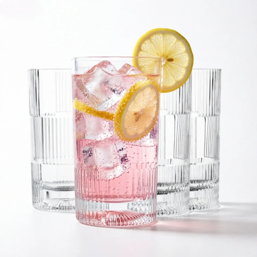 

Набор из 4 стаканов по 370 мл: Стеклянные стаканы Highball с утолщенным дном, стильная посуда для напитков для дома, бара, вечеринок, подарок для мужчин и женщин