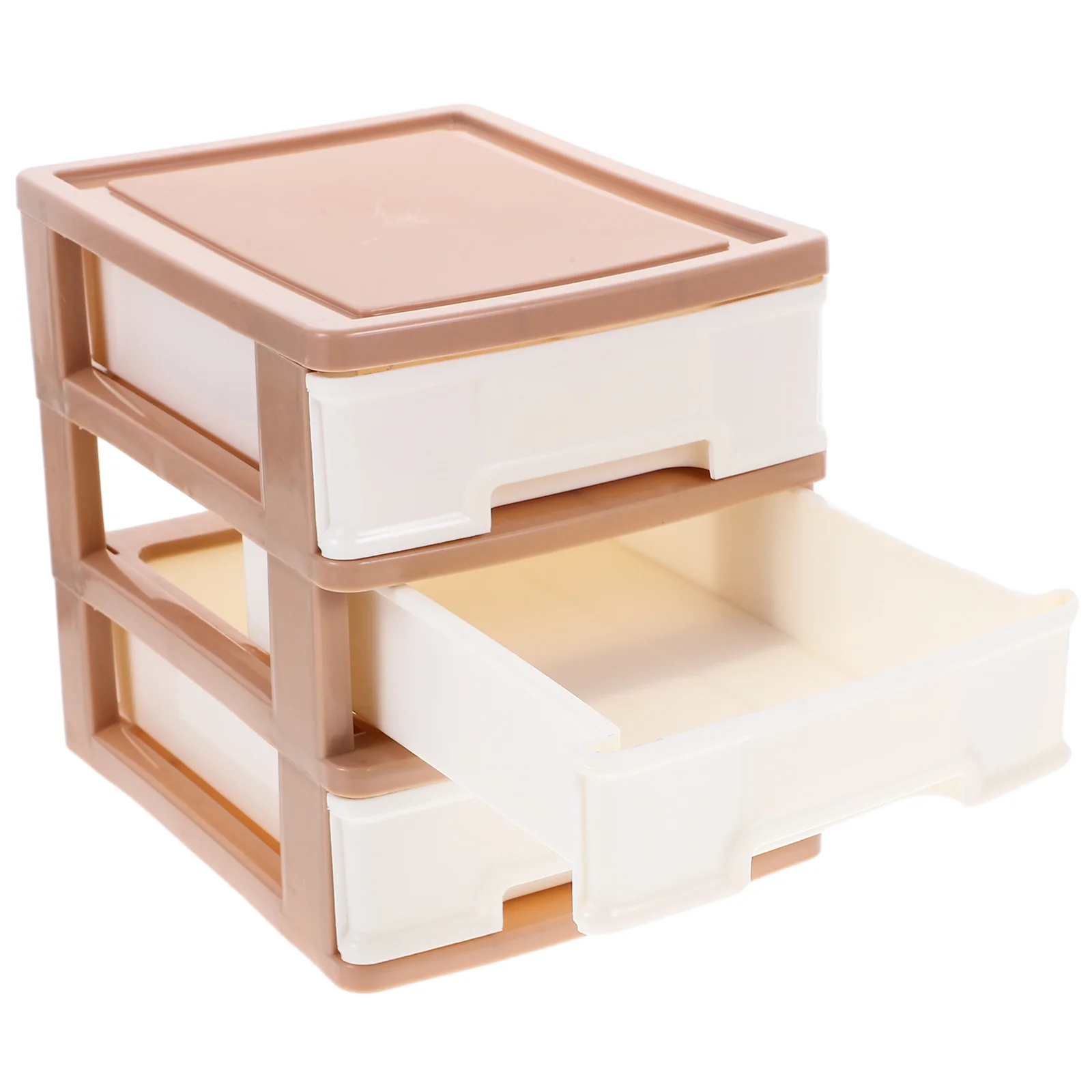 Desktop Drawer Storage Cabinet Brown Organizer Drawers Binder for File Holder Sundries