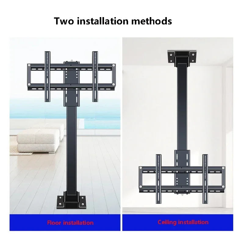 32-70 Inch Rotatable Electric TV Hanger Remote Control Lifting 1550MM-4080MM Intelligent Telescopic Ceiling TV lift Basket