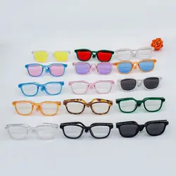9.5cm Fashion Glasses For 15cm/20cm Cotton Dolls Cute Frame Doll Eyeglasses for 1/3 1/4 BJD Dolls Mini Plush Animal Accessories