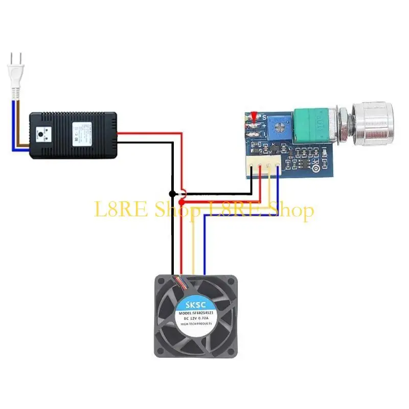 L8RE 4 Проводного вентиляционного вентилятора контроллер PWM -контроллер 12 В 4 -контактный переключатель управления компьютера