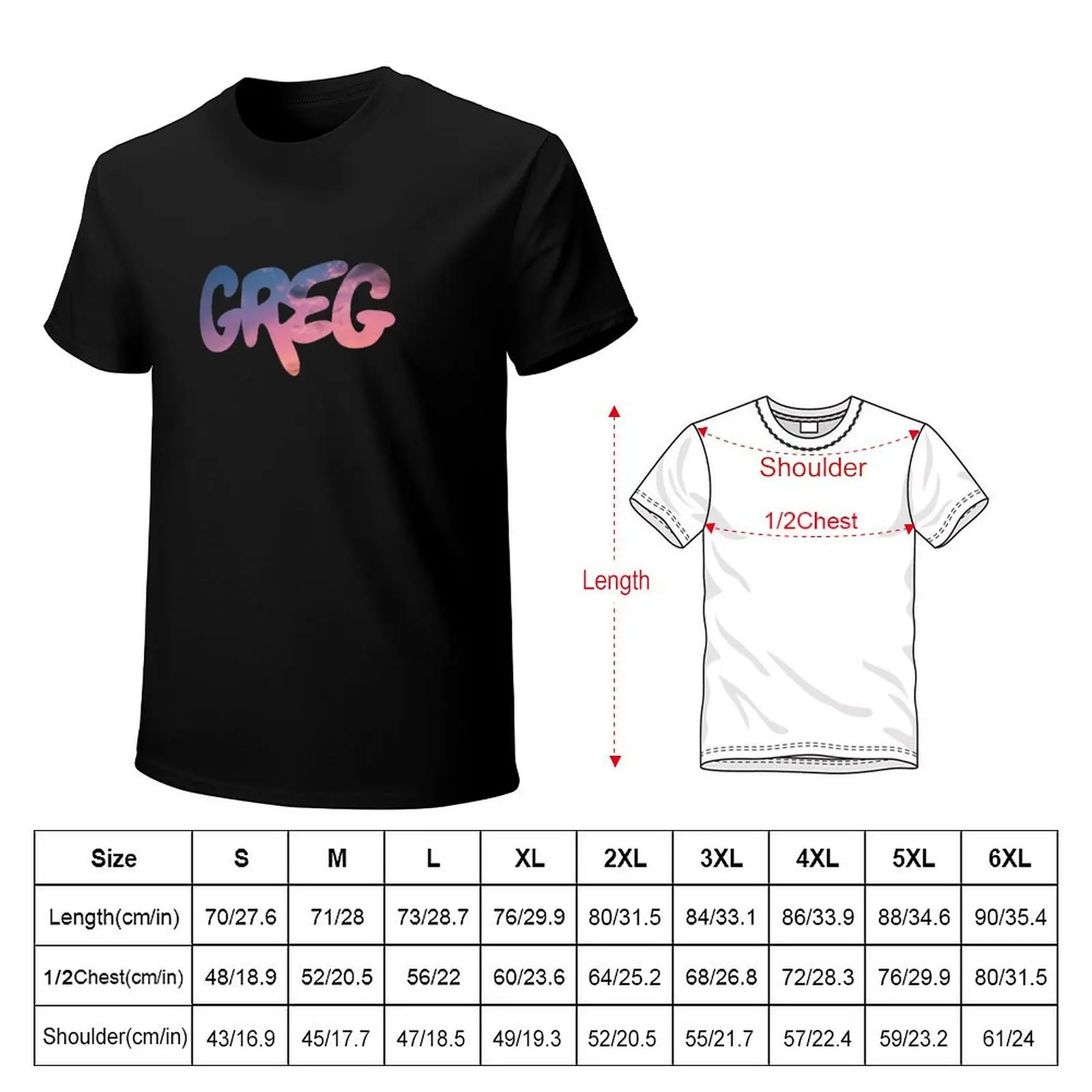 Copy of greg typography logo danny gonzalez drew gooden (sunset) T-Shirt blanks anime heavy weight t shirts for men