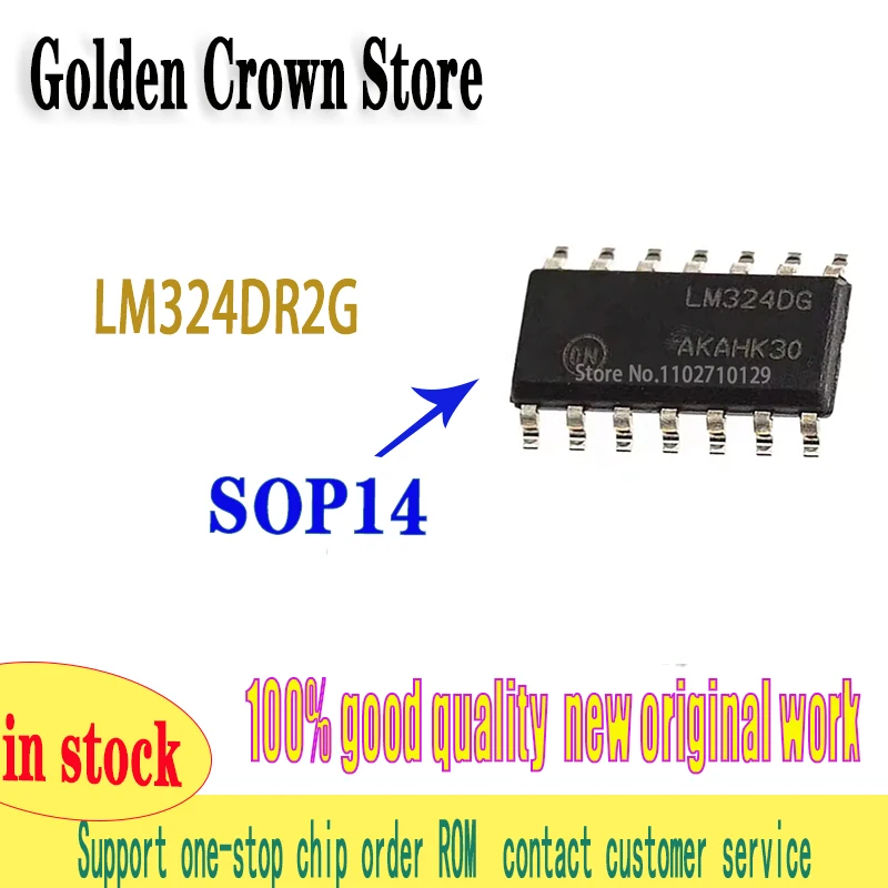 10 ~100Pcs/Lot  LM324DR SOP14 LM324 SOP SMD LM324DR2G LM324DT SOP-14 new and original IC