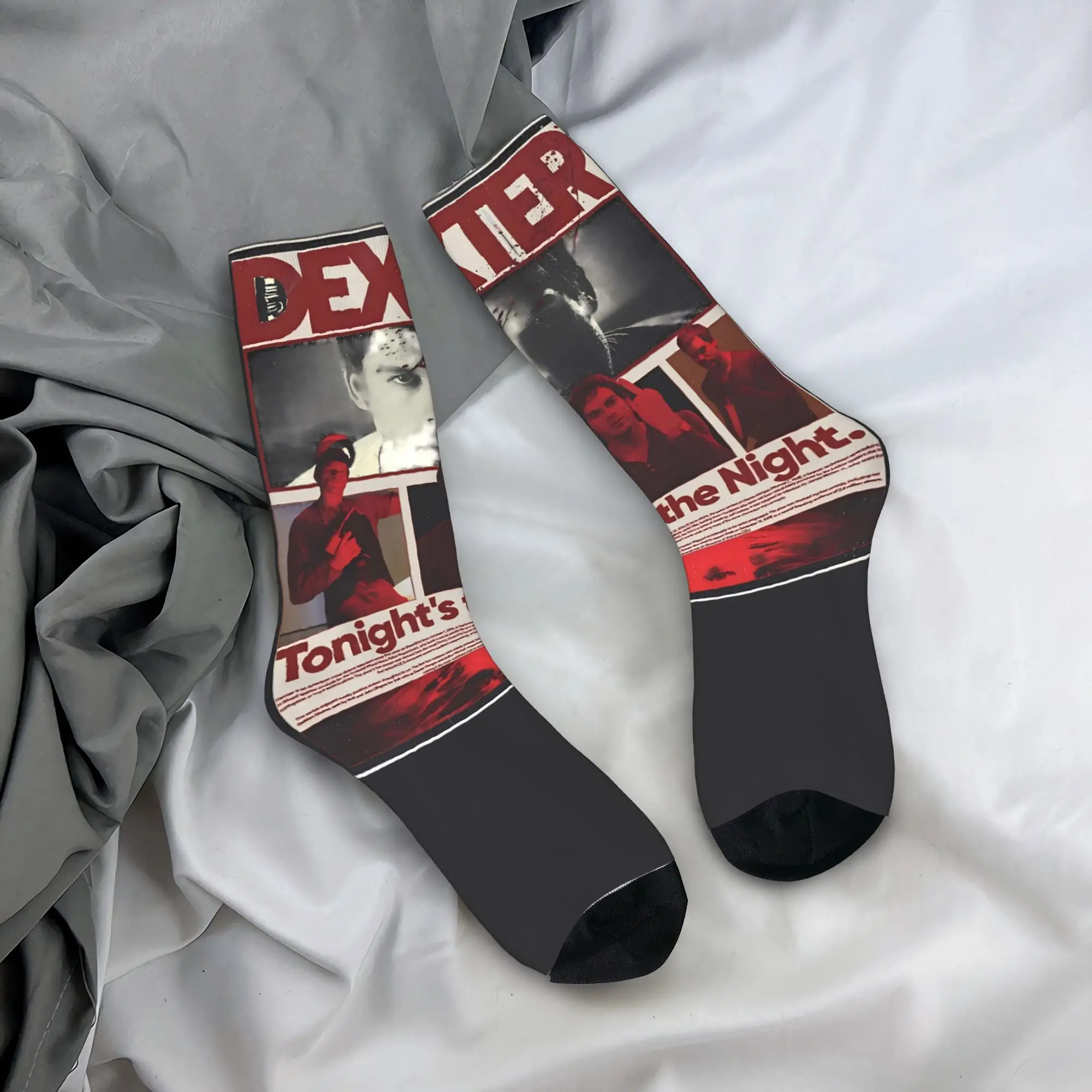 جوارب Dexter Morgan TV الرعب جوارب عصرية للرجال جوارب مريحة لركوب الدراجات جوارب شتوية مخصصة مضادة للانزلاق