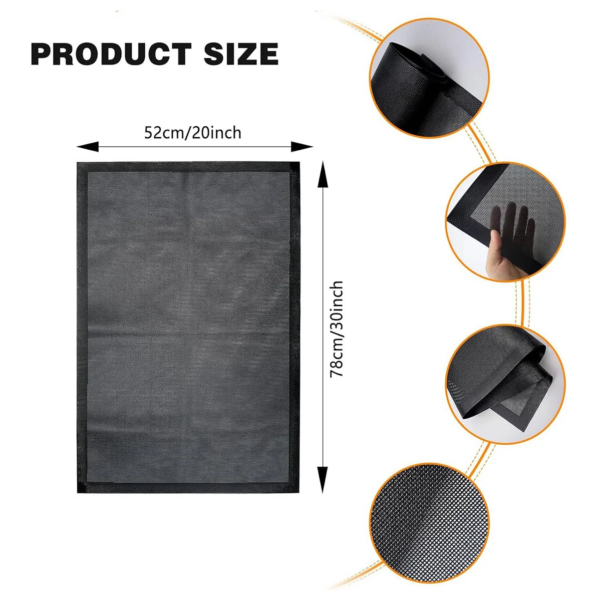 52X78cm (20X30 Inch) Induction Hob Protector Mat, Magnetic Silicone Induction Hob Mat, Induction Hob Cover Protector