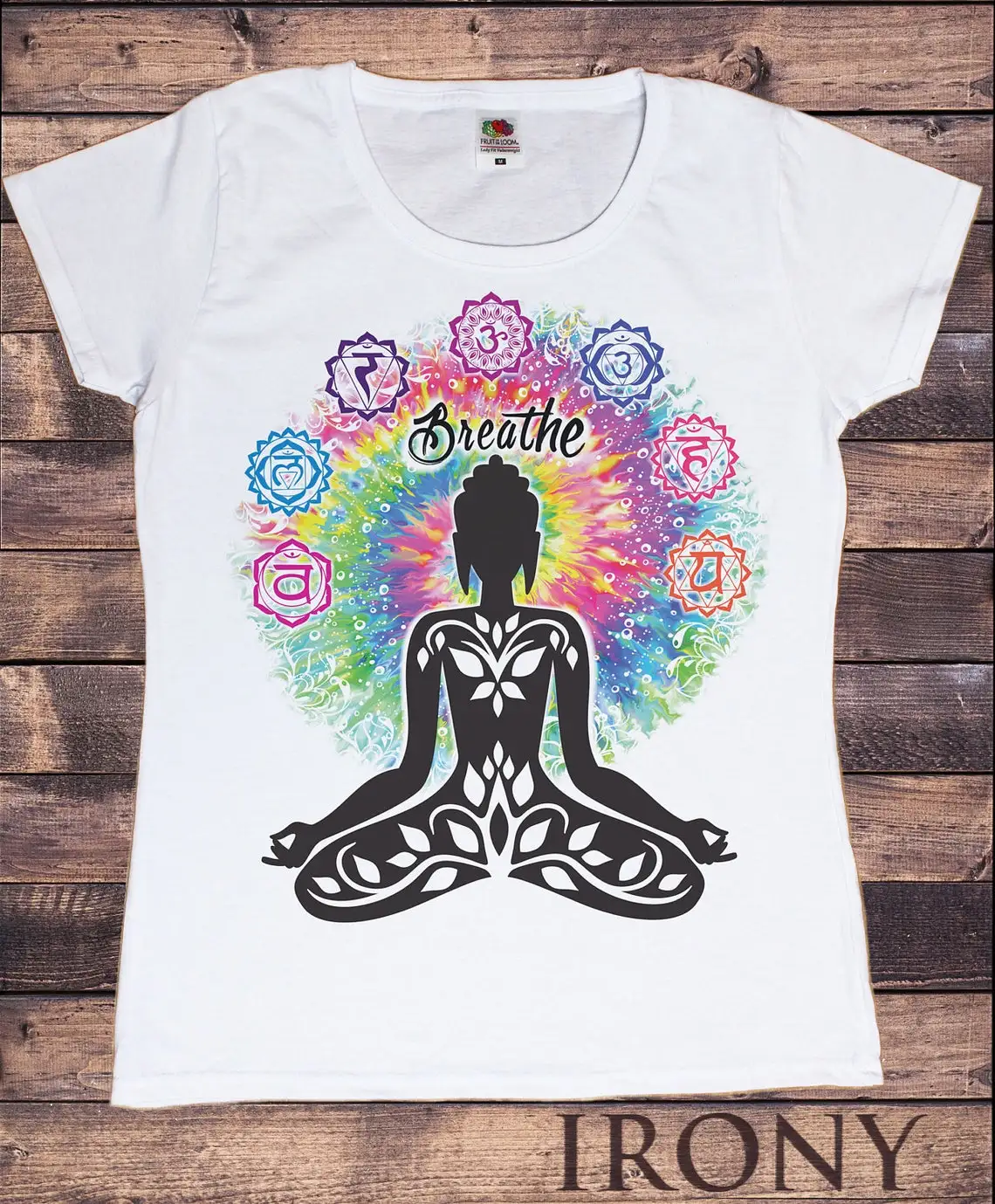 Fashion Zen Hobo Boho Paix T-shirt Women Buddha Chakra Meditation Print Tops Simple  Ladies Tee T Shirt Femme Summer Tshirt