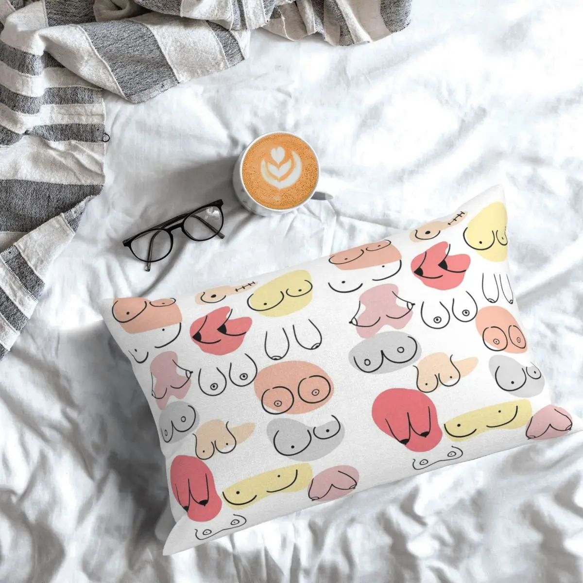 

Декоративная наволочка-подушка прямоугольной формы для спальни и дома, для комфорта и уюта