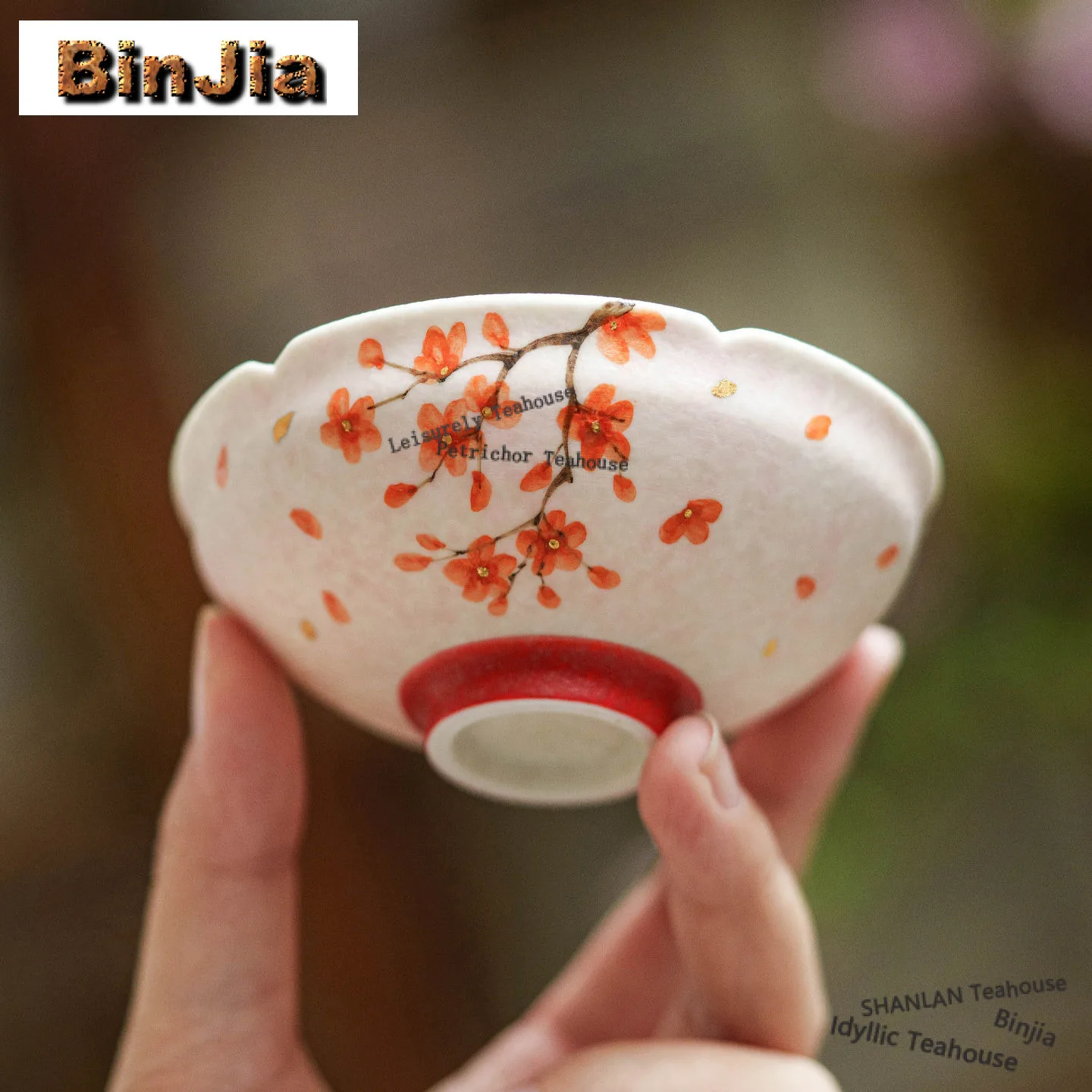 

65ml Hand-painted Plum Blossom Teacup Boutique Tea Bowl Single Cups Tea-tasting Meditation Cup Chazhan Master Cups Teaware Craft