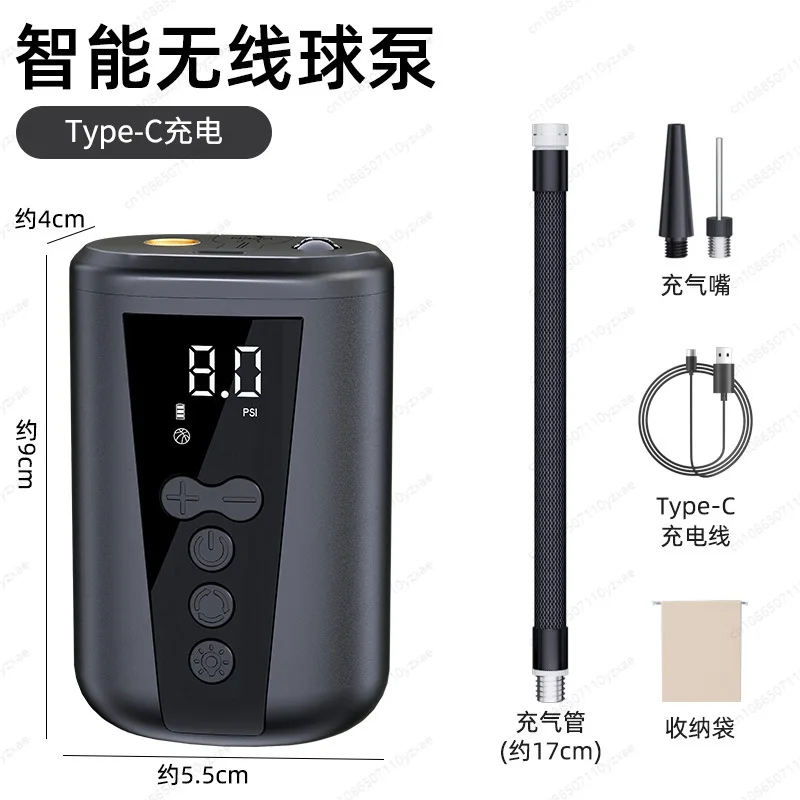 Multi-Sport Air Pump for Basketball Football Volleyball, Portable Electric Inflator with Needles