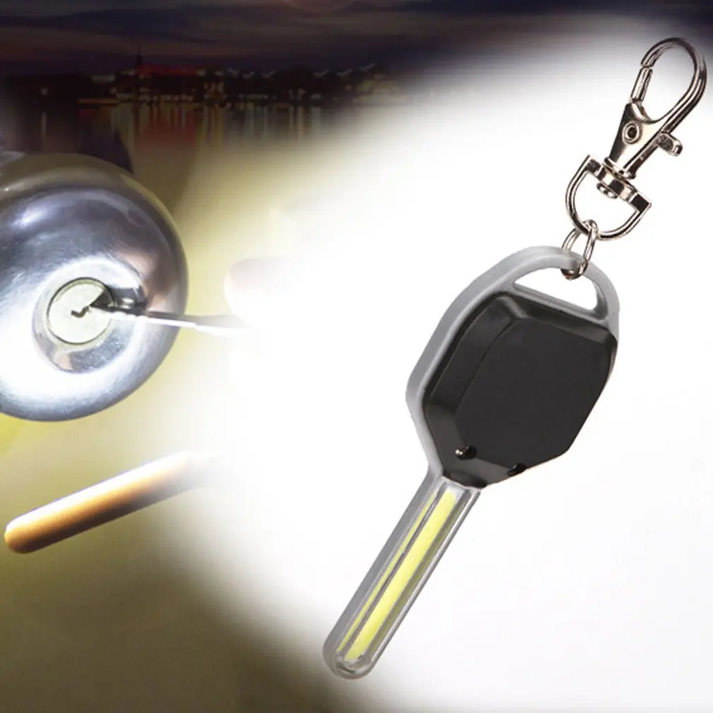 New COB LED Key Chain Flashlight Keychain Portable Keyring Light Flashlight Lamp Bag Emergency Camping Lamp Backpack Light