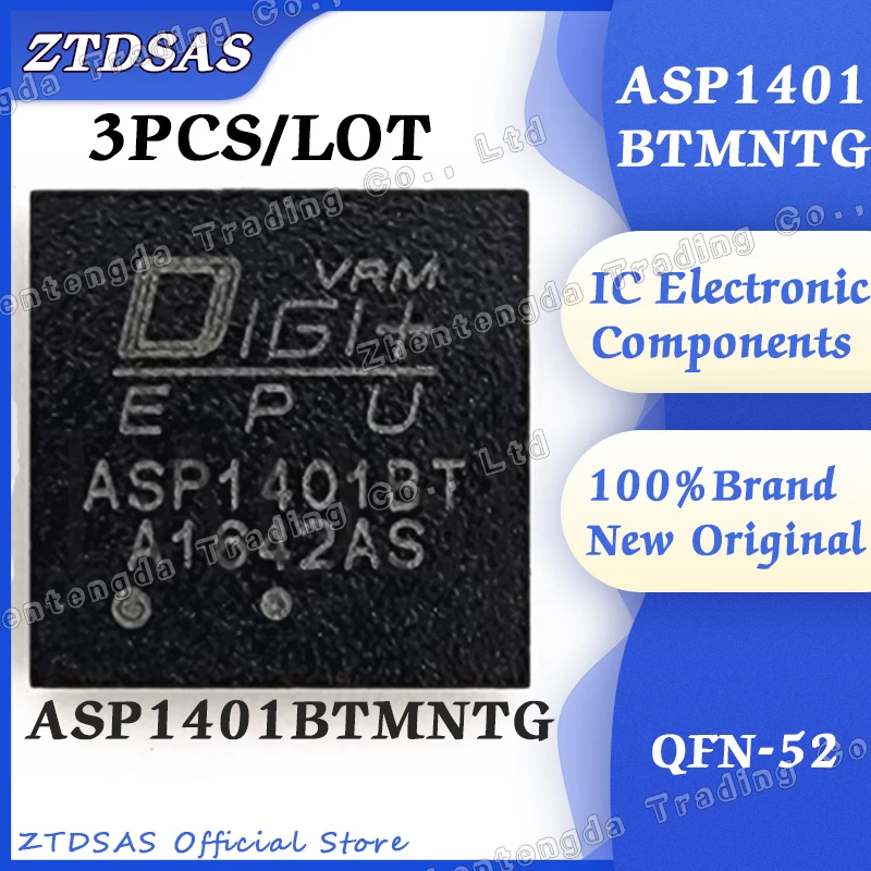 

3PCS/LOT ASP1401BTMNTG ASP1401BTMNT ASP1401BT ASP1401B ASP1401 ASP IC Chip QFN-52