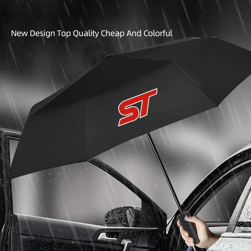 

Car Fully Automatic Folding Umbrella Sunshade Accessories For Ford ST Racing Performance Explorer Focus Mk2 Fiesta Ranger Mondeo