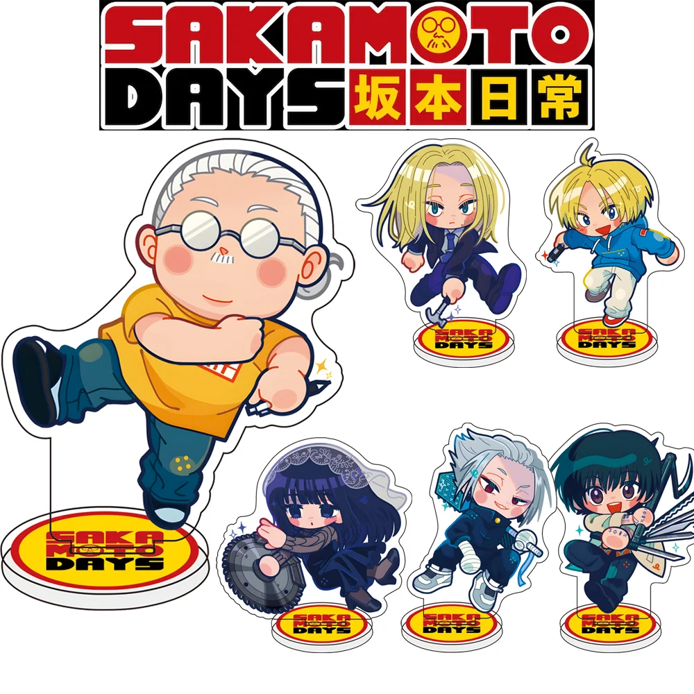 Anime Sakamoto Days Standee – Q Version Latest Release Acrylic Chibi Character Desk Display Ornament Collectible Gift for Frien