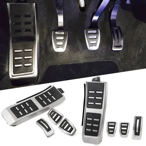 자동차 페달 AT MT 연료 브레이크 발판 페달 커버 Audi A4 B8 S4 RS4 Q3 A5 S5 RS5 8T Q5 8R SQ5 A6 C7 A7 S7 S6 4G A8 S8 A8L 4H