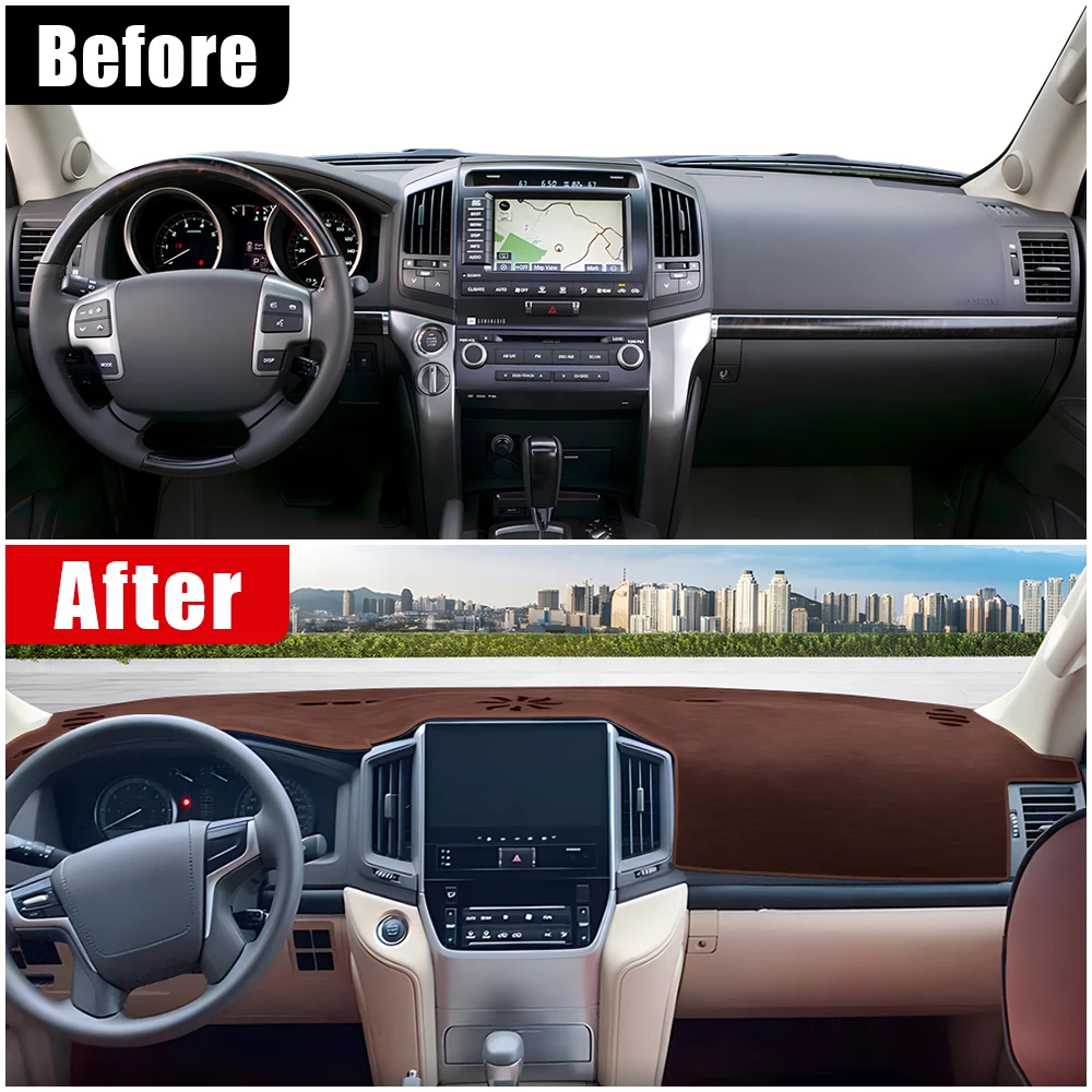 For Toyota Land Cruiser J200 LC200 2008-2013 2014 2015 2016 2017 2018 2019 2020 Car Instrument Panel Anti-UV Carpet Sunshade Mat