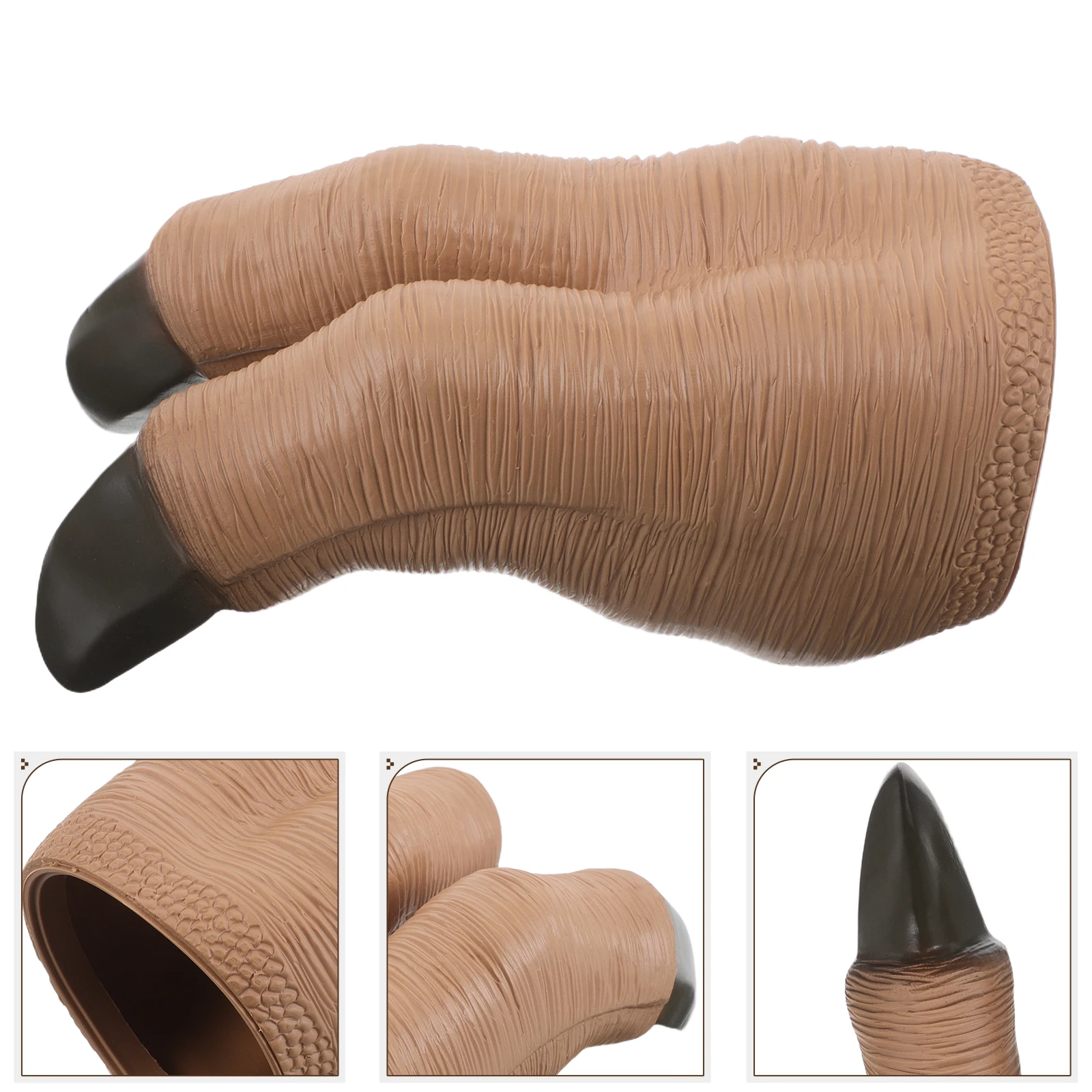 Realistic Dinosaur Costume Gloves Soft Vinyl Hand Puppets for Kids Family Roleplay Theater Performance Biodiversity Education