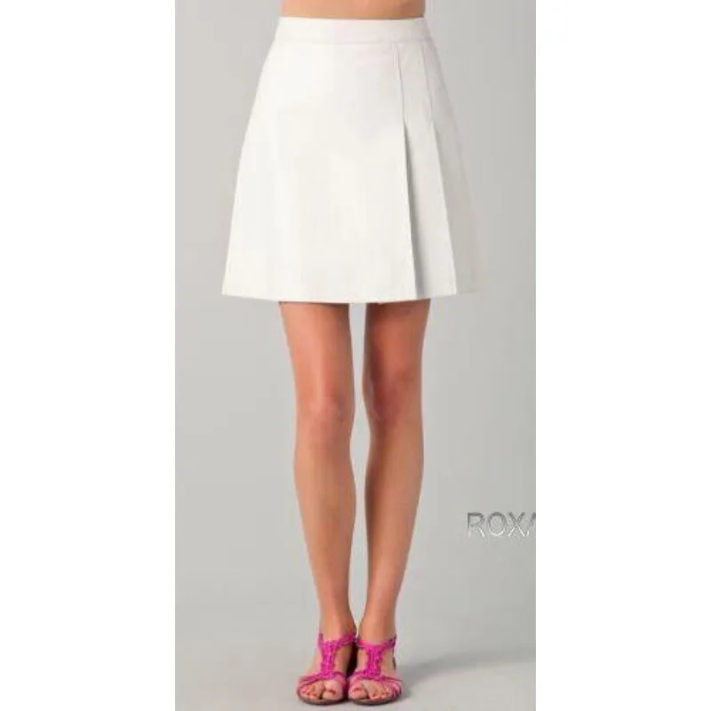 

Women Genuine Lambskin Real Leather Mini Skirt White Party Wear Skirt Fashion Trends