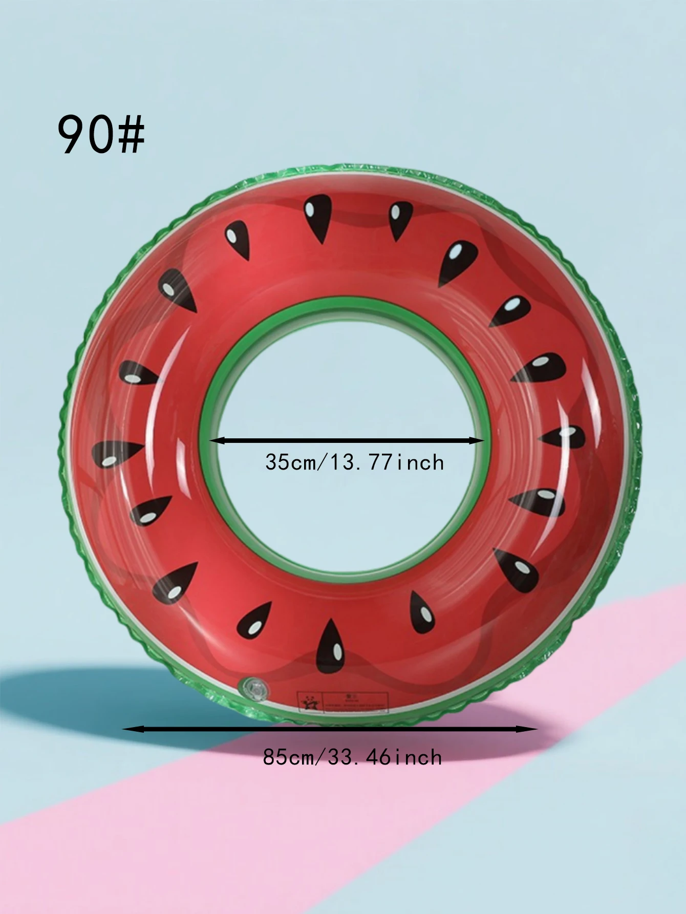 1PC Inflatable Fruit - Watermelon Swimming Ring, Thickened PVC Floating Ring, Cute Fruit Shape Pool Float, For Taking Photos, Fo