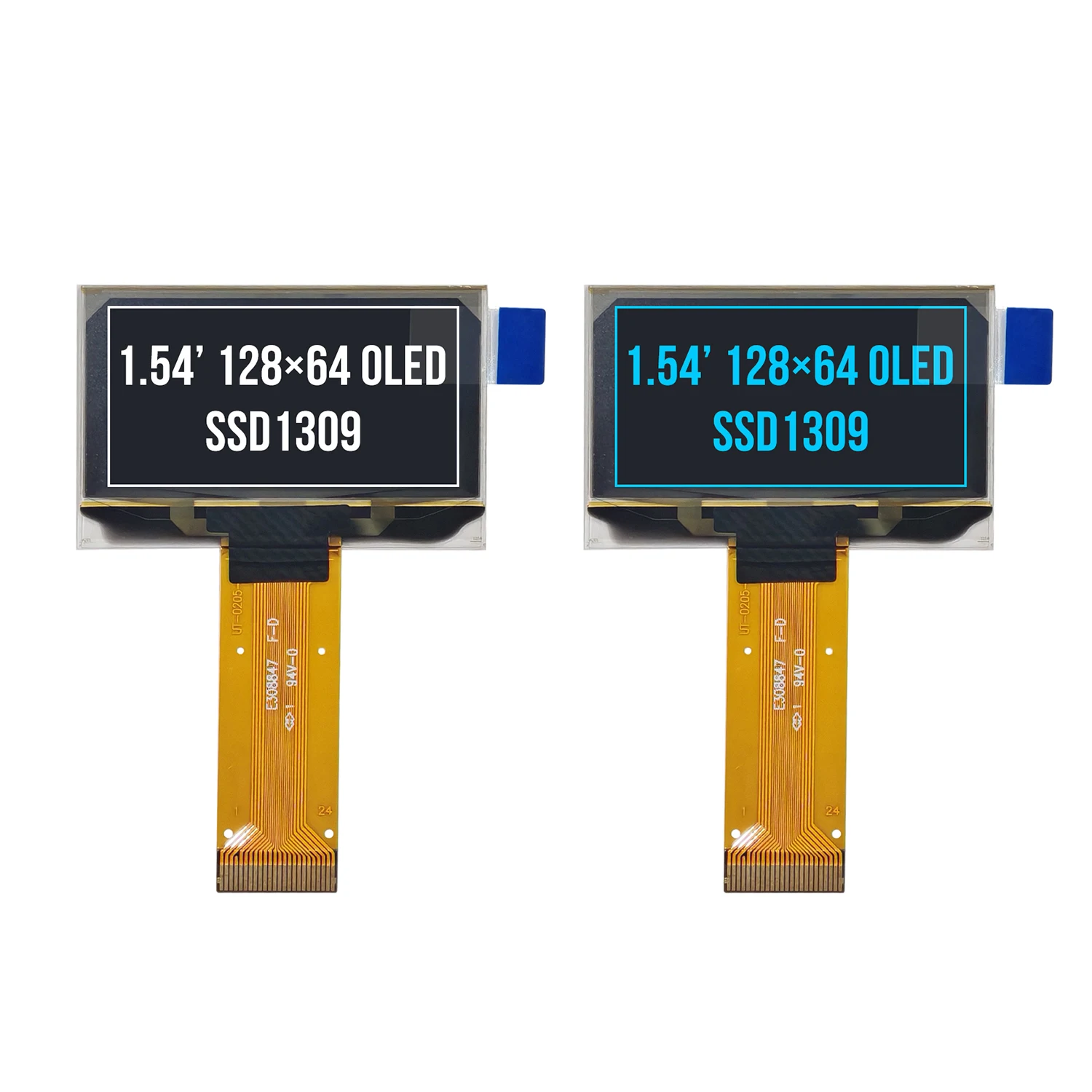 

1,54-дюймовый OLED-дисплей, монохромный ЖК-экран со светодиодной подсветкой, 128×64, SSD1309, белый, синий свет, 24 контакта, SPI IIC Parallel для Arduino