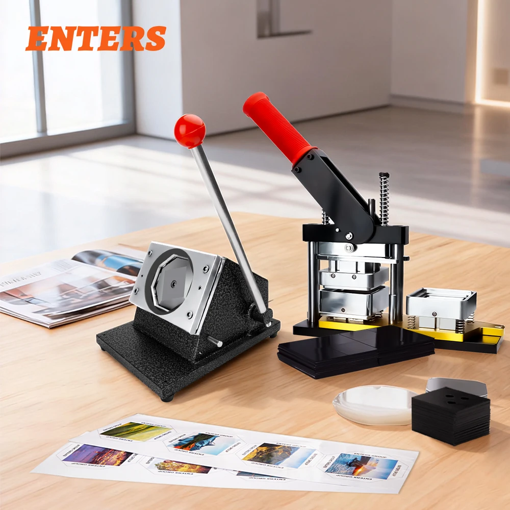 

Машина для изготовления квадратных магнитов 50x50 мм/2x2 дюйма для ручного творчества, с 100 комплектами материалов для магнитов на холодильник