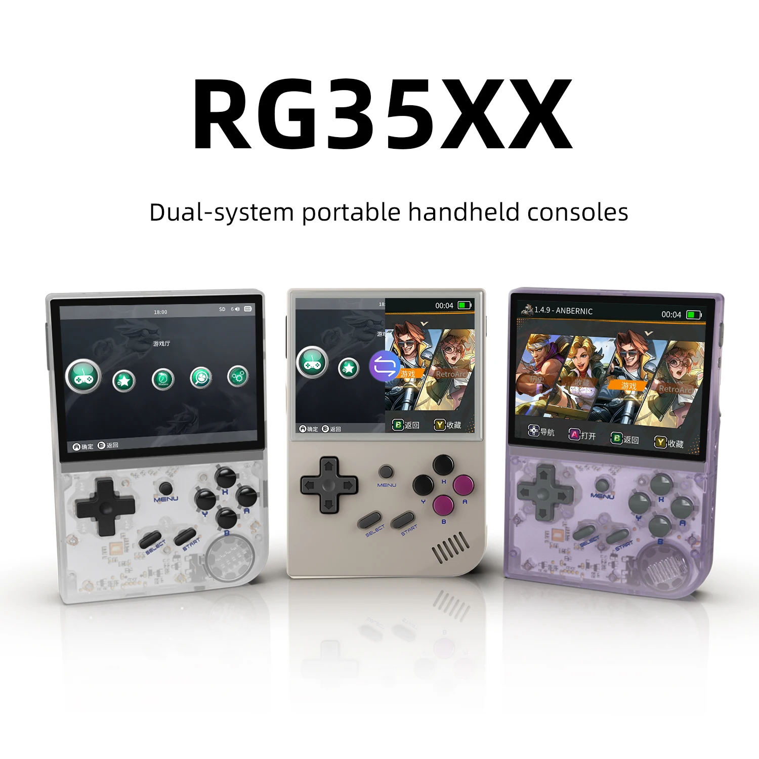 ANBERNIC RG35XX Handheld Game Console Linux Garlic OS System 3.5