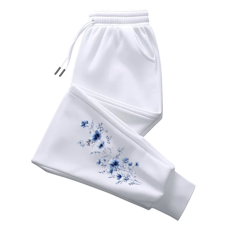 2025, heißer Verkauf, Damen-Jogginghose mit Blumendruck, Zuhause, Outdoor, lässig, sportlich, vielseitig, Joggerhose, urbane Mode, lockere Hose