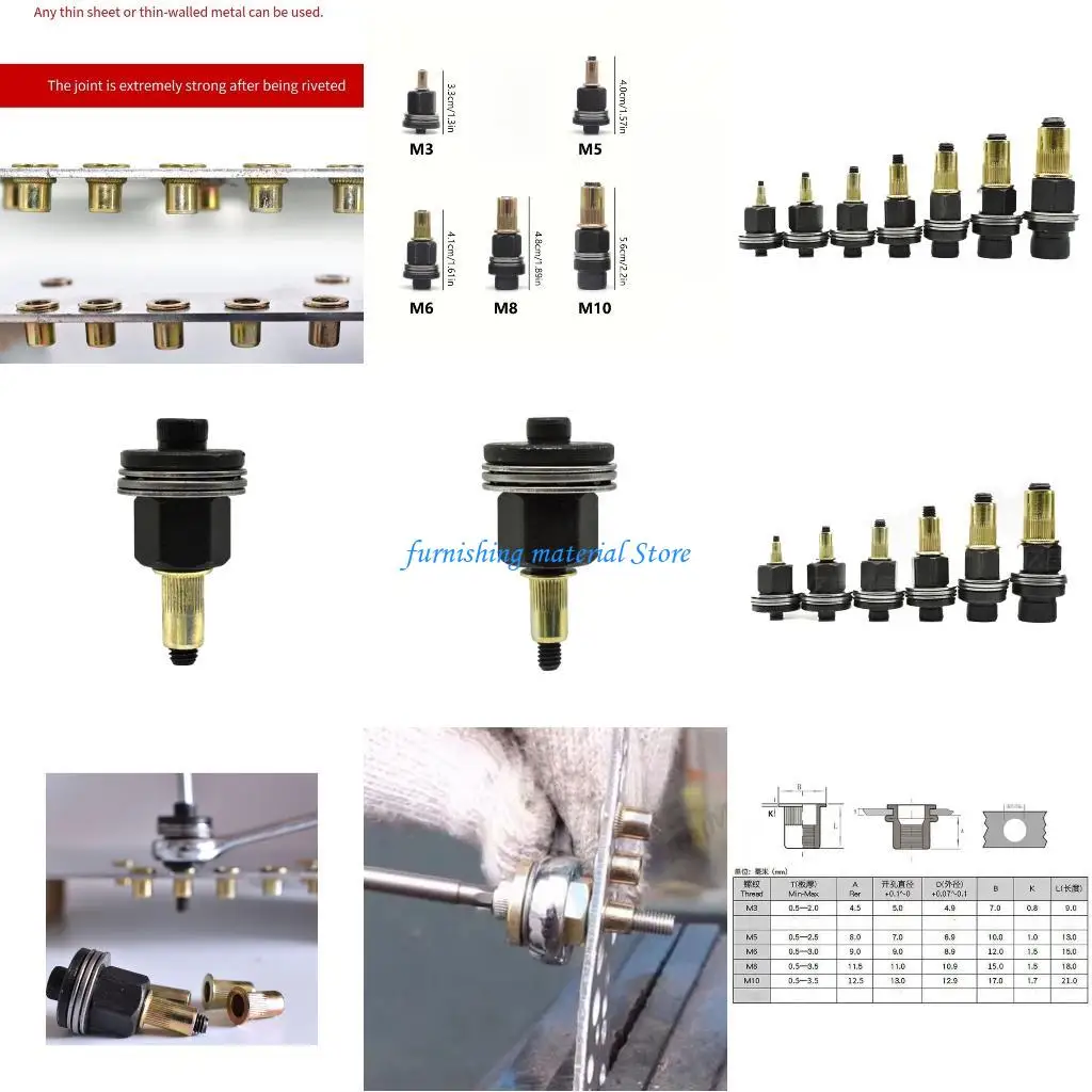 Y5GD Công cụ đai ốc đinh tán cầm tay chuyên nghiệp để lắp đặt đai ốc nhôm bằng thép không gỉ