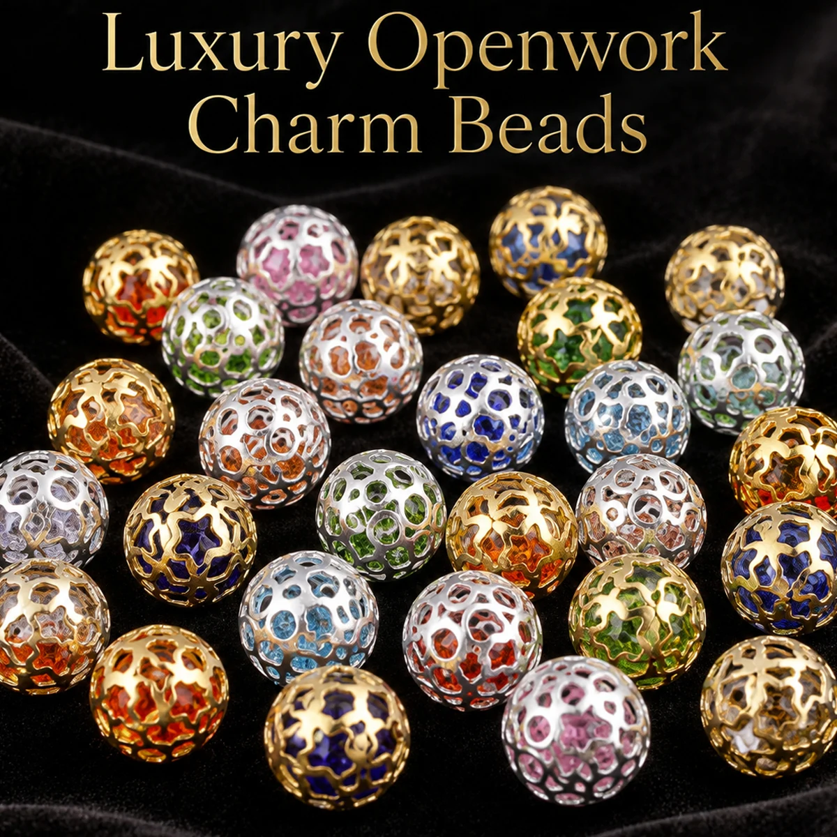 16mm 3pcs Zinc Alloy Openwork Five Pointed Star Beads Assorted Colors For handmade DIY jewelry necklace accessories