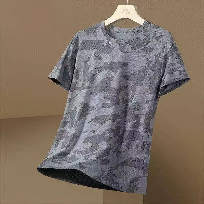 Workwear Ice Silk Loose Fit Ultra-Thin Short Sleeve T-Shirt for Women Breathable Comfortable Polyester Fiber Summer Top