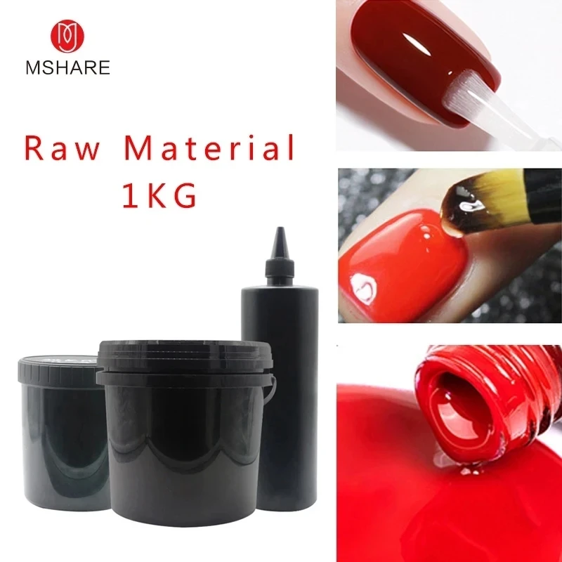 MSHARE 1 kg Grundlack / Decklack / gehärtet, nicht abwischbarer Decklack / kein abwischbarer mattierter Decklack / blühendes Gel / Verstärkungsgel