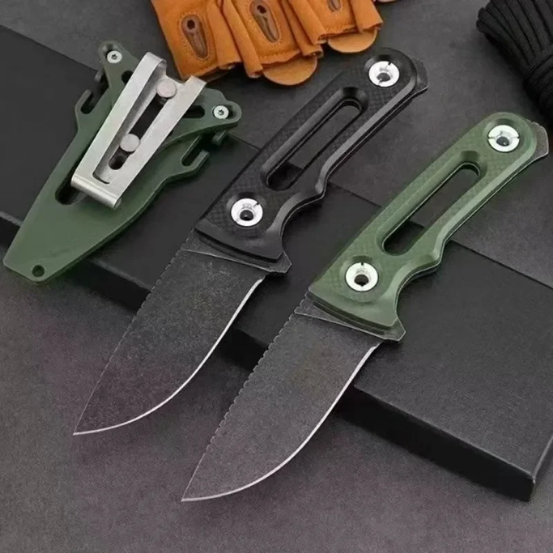 

Нож для выживания на открытом воздухе с фиксированным лезвием и ножнами из стали 154 см, ручка из АБС-пластика, тактические ножи для выживания в кемпинге, походный инструмент EDC